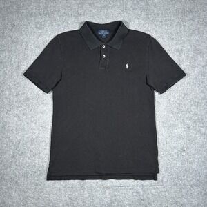 Polo Ralph Lauren Polo Shirt Boys Size Large 14-16 Black Red Pony Preppy